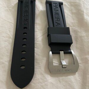 Black Panerai Rubber Strap 24mm